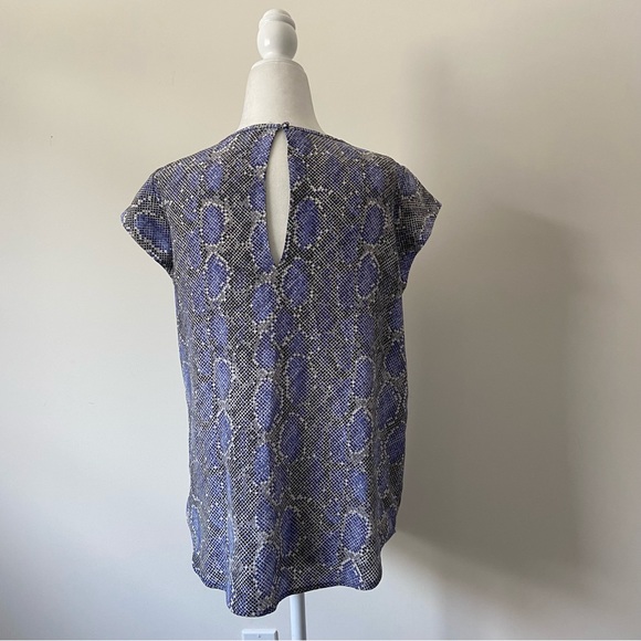 Silk Joie Snakeskin Print Blouse - Picture 3 of 4